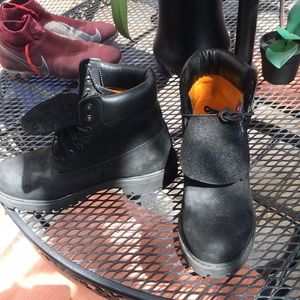 All black waterproof timberlands